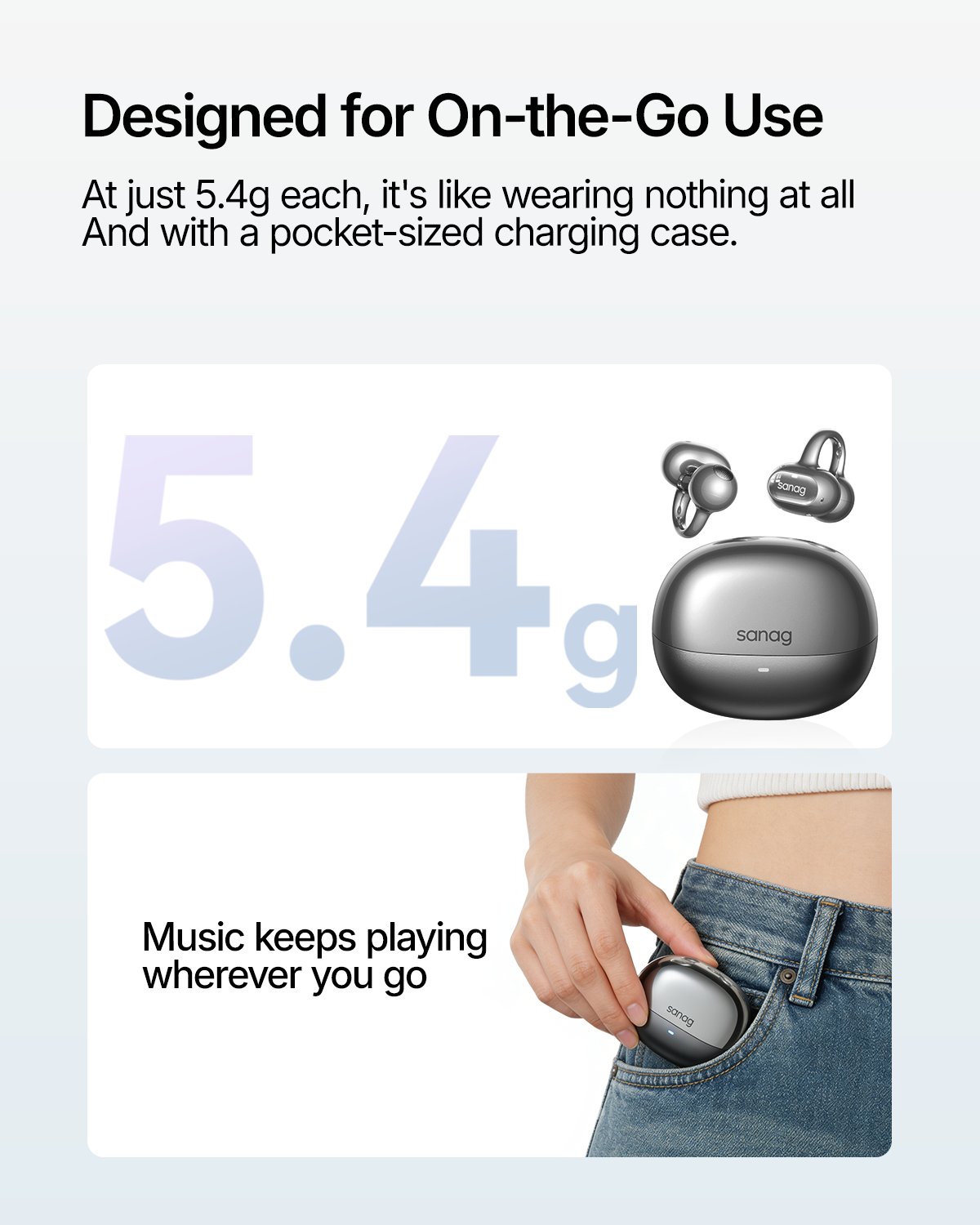 sanag S8S Ultra AI Translation Clip-On Earbuds 4