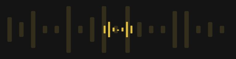 Audio waveform equalizer visualization