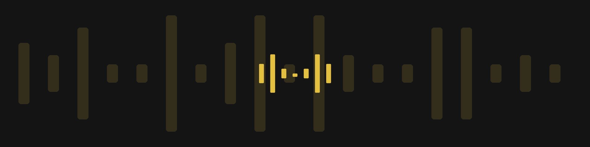 Audio waveform equalizer visualization