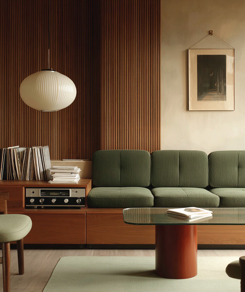 Jamo audio in a mid-century modern living room