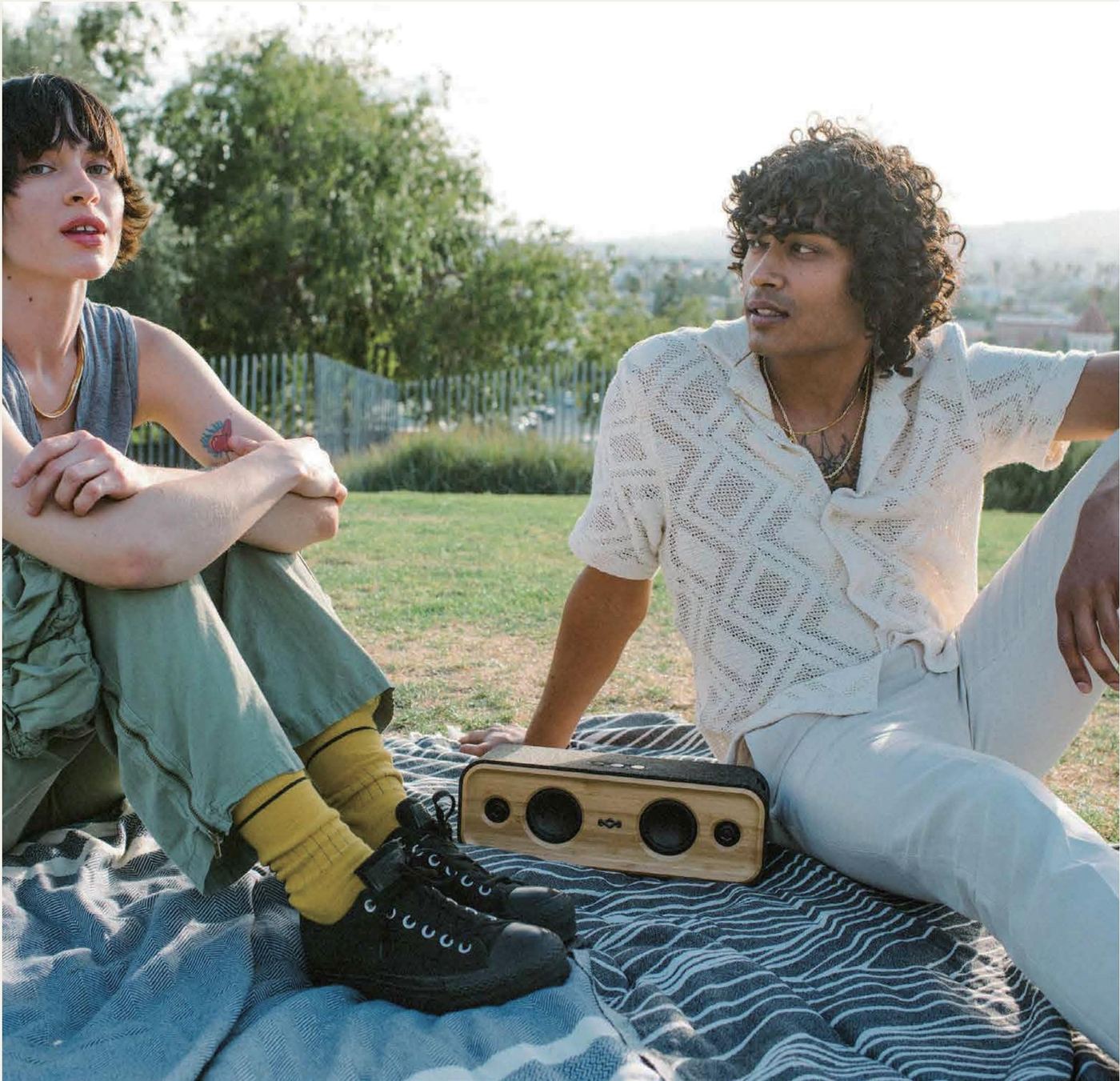 House of Marley speaker in a living room scene